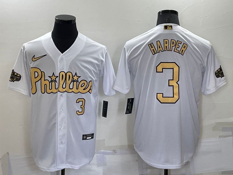 Men Philadelphia Phillies #3 Harper White 2022 All Star Nike MLB Jerseys->san diego padres->MLB Jersey